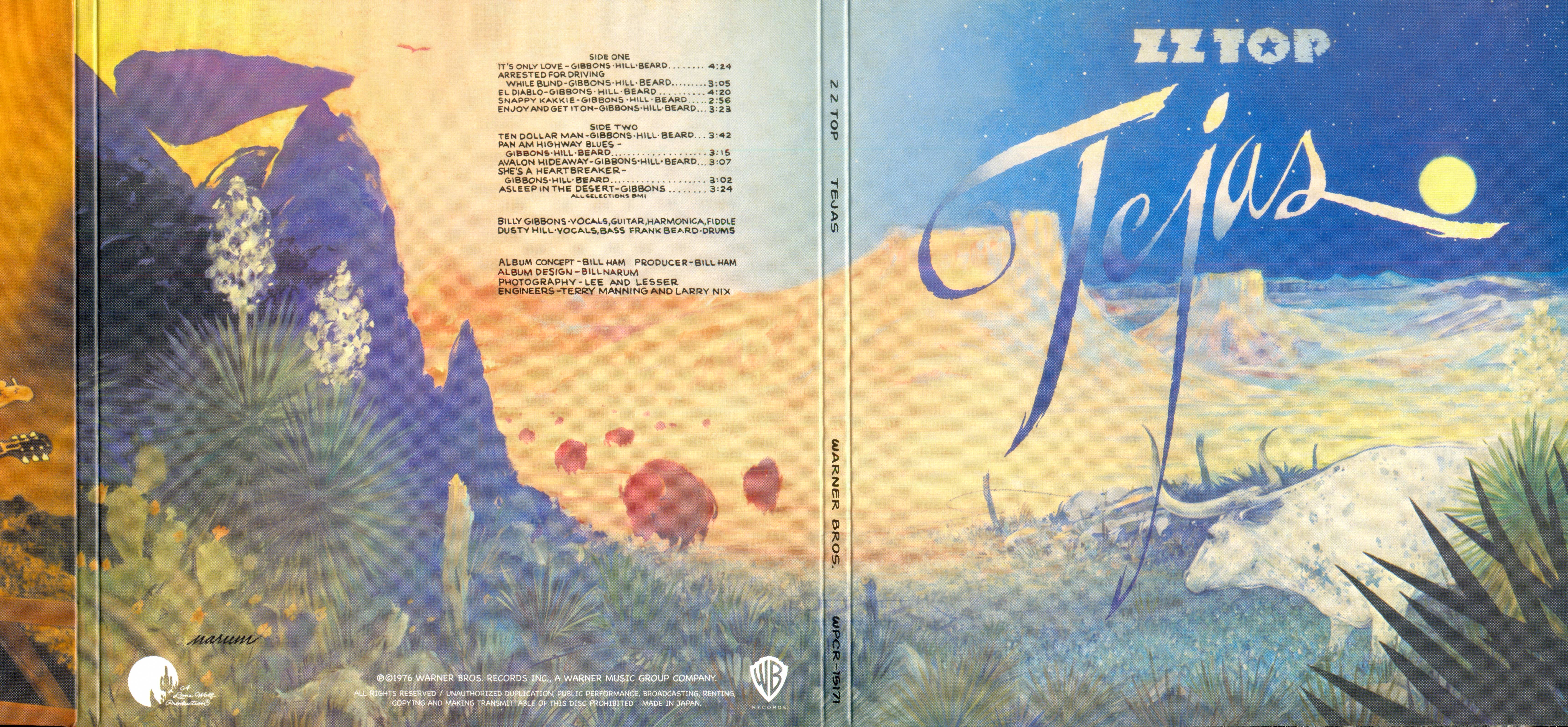 ZZ Top  Tejas : Front + Inlay r  jpn shm